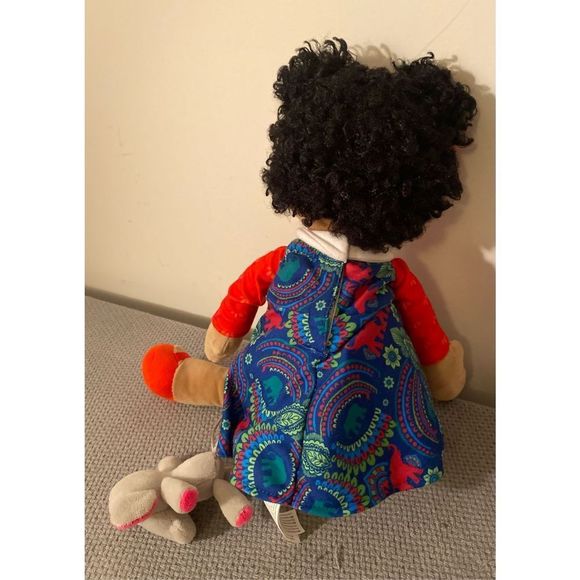 Scentsy Buddy Friend Emily Rag Cloth Doll Dark Hair Elephant plush toy attached - Picture 6 of 8